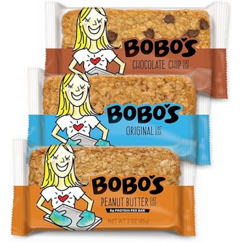 Bobo's Lactation Oat Bars for Breastfeeding Moms, 12 Pack Variety includes Chocolate Chip, Original, and Peanut Butter Chocolate Chip