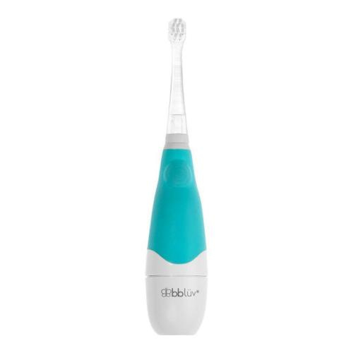 Bbluv Sonik 2-Stage Sonic Toothbrush for Babies & Toddlers, White/Acqua
