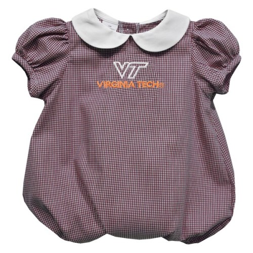 Virginia Tech Hokies Vive La Fete Girls Infant Puffy Bubble Dress - Maroon
