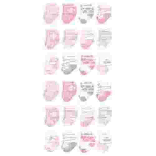 Hudson Baby Cotton Rich Baby Terry Socks 24-Pack, Royal, 0-6 Months