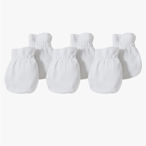 Burt's Bees Baby Baby Girls' Mittens, No-Scratch Mitts, 100% Organic Cotton, Set of 3