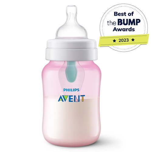Philips Avent Anti-colic Bottle with AirFree Vent, 9oz, 3pk, Pink, SCY703/13