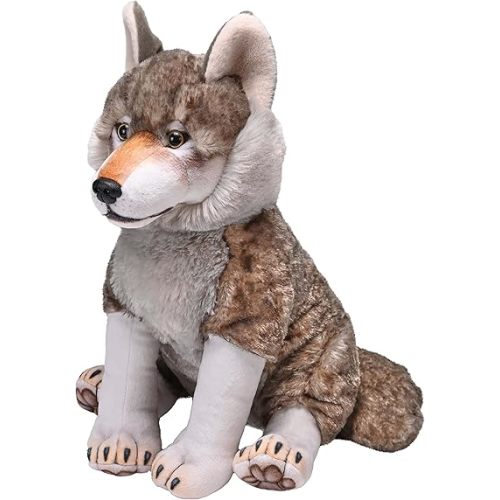 Wild Republic Artist Collection, Wolf, Gift for Kids, 15 inches, Plush Toy, Fill is Spun Recycled Water Bottles