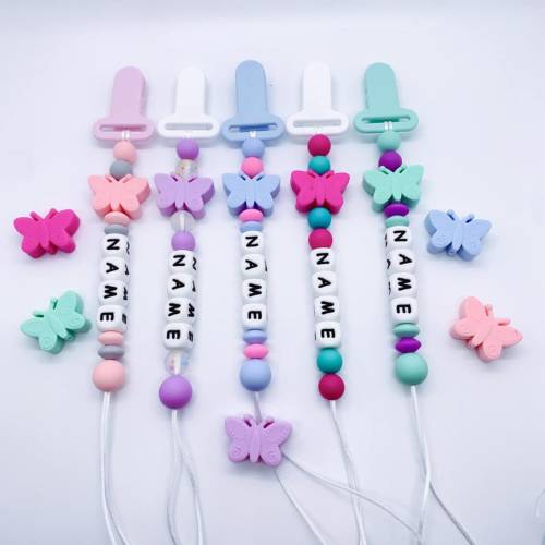 Personalized Pacifier Clip ( Butterflys)