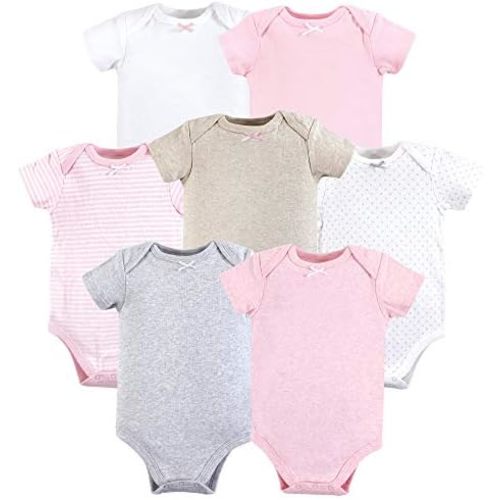 Hudson Baby Baby Girls Cotton Bodysuits 7-pack