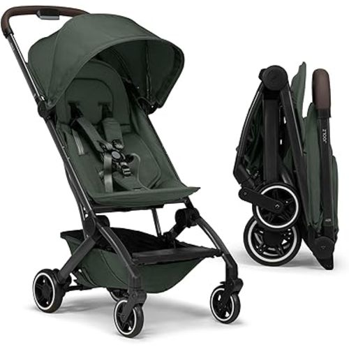 Joolz AER+ Lightweight & Compact Travel Stroller - Portable One-Hand Fold Design - Ergonomic Seat for Infant & Toddler (up to 50 lb) - XXL Sun Hood - Stroller for Airplane -Travel Pouch - Forest Green