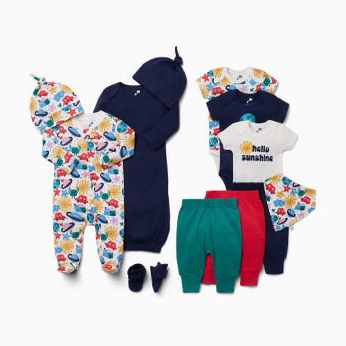 Small Story 12-Piece Essentials Layette Set - Hello Sunshine, 0-3 M