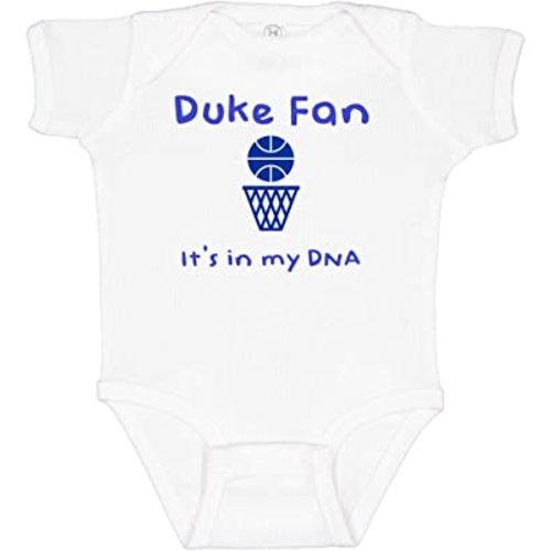 Duke Fan It's in My DNA Cute Baby Blue Devils Basketball Bodysuit