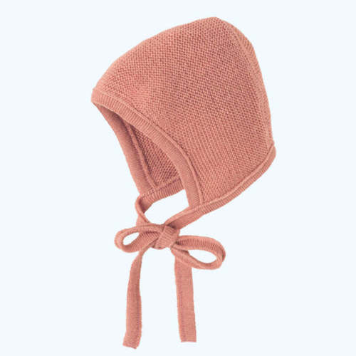 Size 1: DISANA Knitted Baby Bonnet in Organic Merino Wool – Danish Woolen Delight