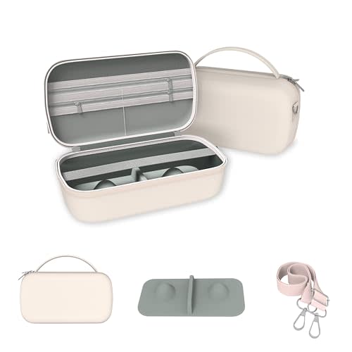 Wearable Breast Pumps Carrying Bag for Hands-Free Breast Pump, Hard Shell Case with Adjustable Crossbody Strap, On-the-Go Storage Pump Case for Momcozy/Willow/eufy/Nuliie/Lansinoh
