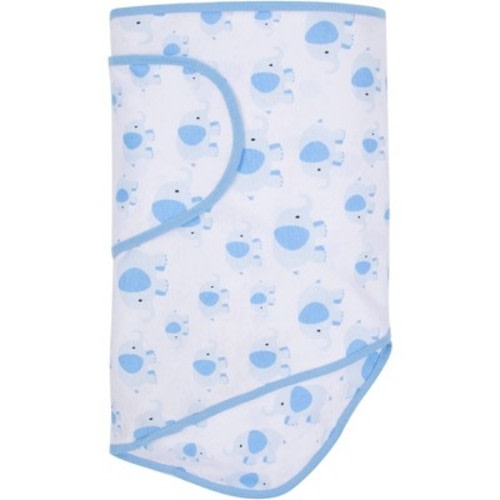 Miracle Blanket Swaddle Wrap, Color: Blue Elephants
