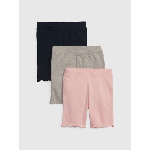 Toddler Mix & Match Lettuce Hem Biker Shorts (3-Pack)