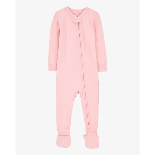 Baby Zip-Up PurelySoft 1-Piece Pajamas - Pink - Carter's | Carter's