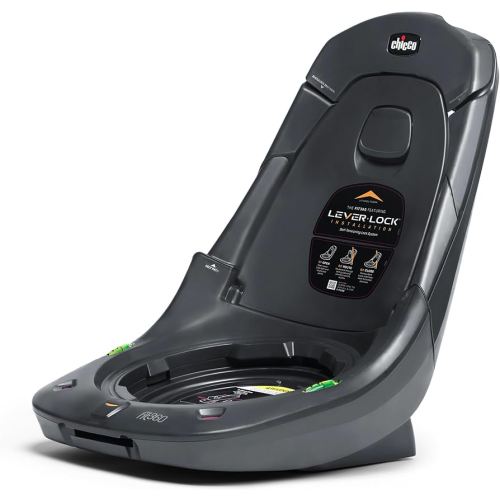 Chicco Fit360 Rotating Convertible Car Seat Base, Additional Base for The Fit360 Rotating Convertible Car Seat, LeverLock Installation | Anthracite/Grey