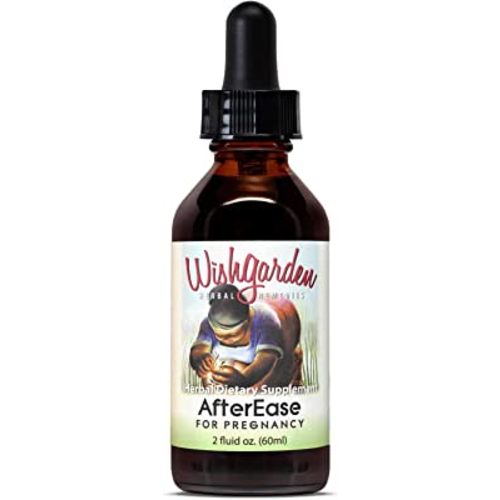 WishGarden Herbs AfterEase for Pregnancy - Organic Herbal Supplement, Soothes Normal and Temporary Afterbirth Contractions, After Birth Essentials for Mom, with Cramp Bark and Black Haw (2 oz)