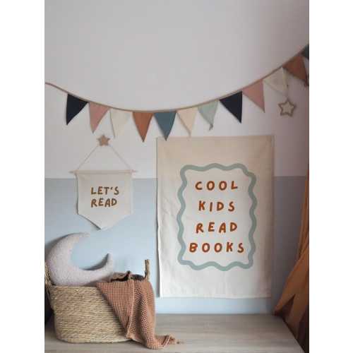Cool kids read books banner  - 70x50cm, more lettering colours available.