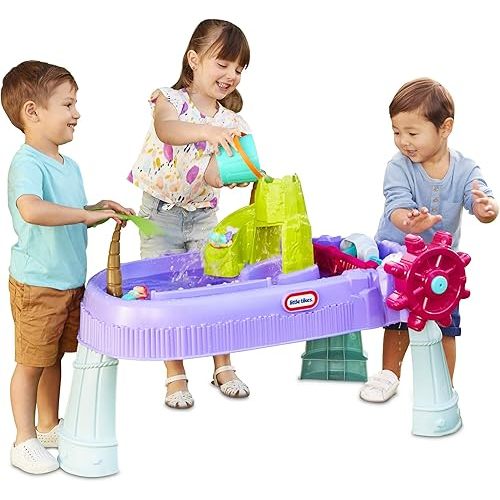 Little Tikes Mermaid Island Wavemaker Water Table, 2 + years with Five Unique Play Stations and Accessories, Multicolor, 38 Inch