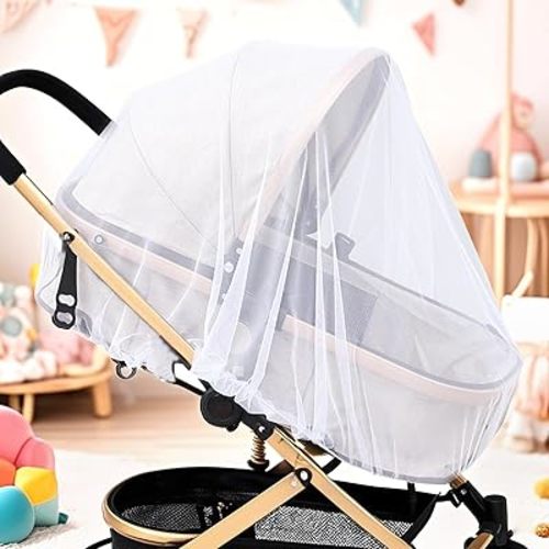 Baby Mosquito Net for Stroller, Travel Mosquito Net for Baby Camping Gear, Stroller Mosquito Net for Bassinet Mosquito Net Cover for Stroller Bug Net Cover, Bug Net for Stroller Bassinet Accessories