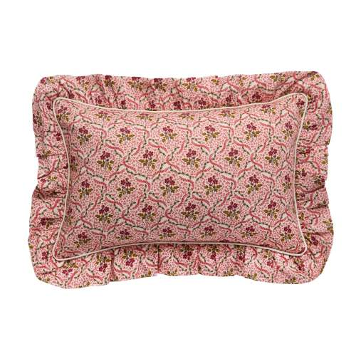 Rosalie Vine frill cushion, pink