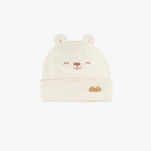 Bonnet crème avec oreilles, naissance - Souris Mini
