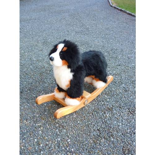 Bernese Mountain Dog Sheepskin Rocking Toy