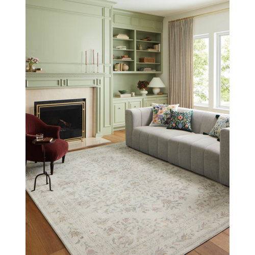 Rifle Paper Co. x Loloi Courtyard Yellow / Multi Area Rug feat. CloudPile & Reviews | Wayfair