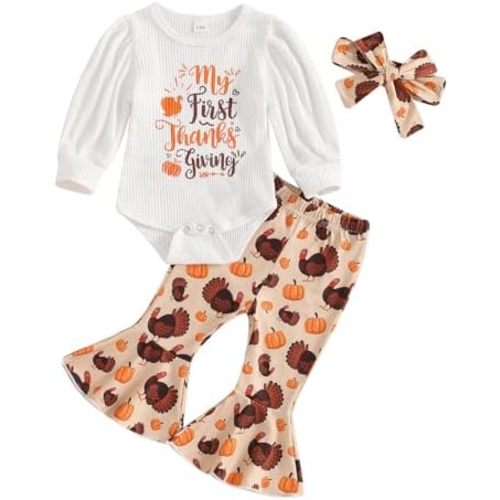 My First St Patricks Baby Girl Outfit Newborn Shamrock Romper Bell Bottom Pants Headband Cute Baby Spring Clothes