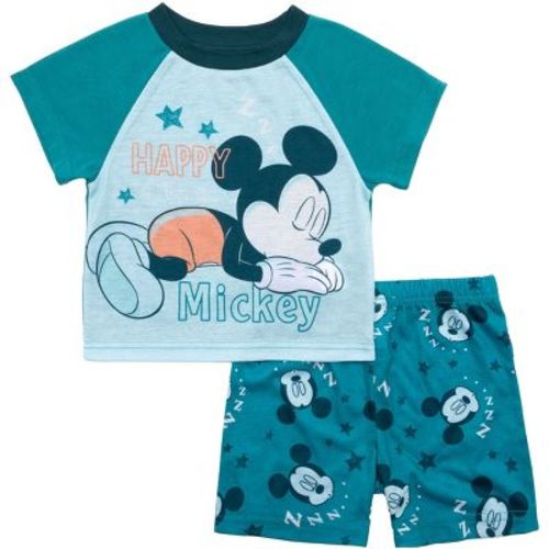 Disney Mickey Mouse Toddler Boys' 2-Piece Pajama Sleepwear Set, Teal Dreams, 3T