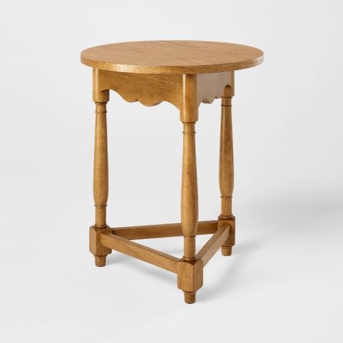 Scalloped Accent Table Light Oak - Threshold™ designed with Studio McGee
