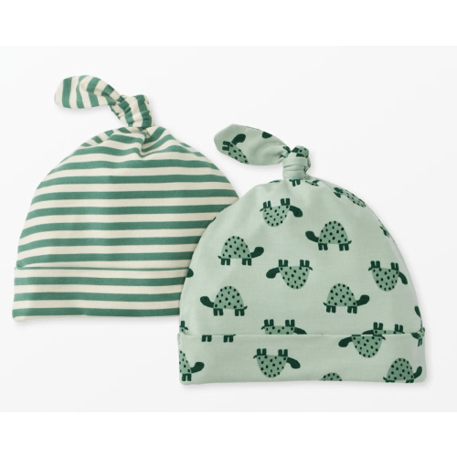 2-Piece Baby Layette Top Knot Beanie