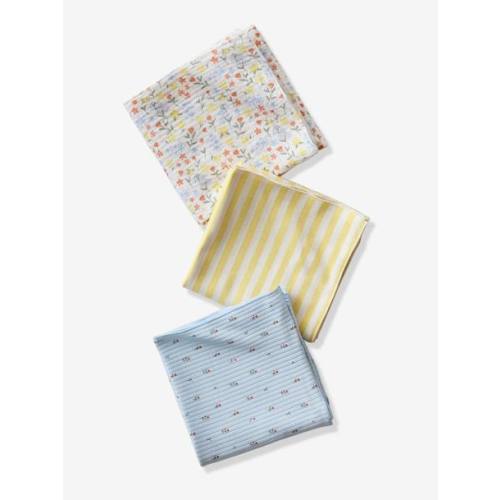 Pack of 3 Muslin Squares, Giverny - multicoloured, Nursery
