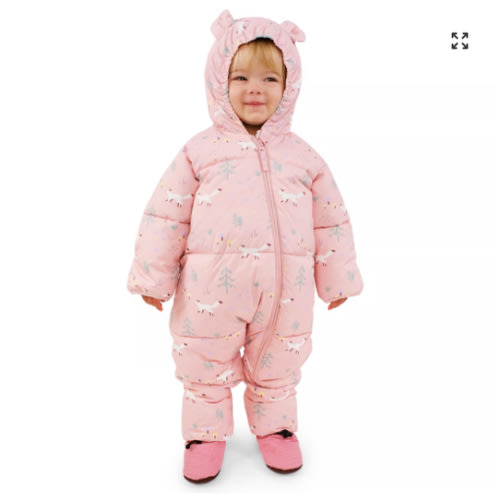 Baby Snowsuit | Pink Forest