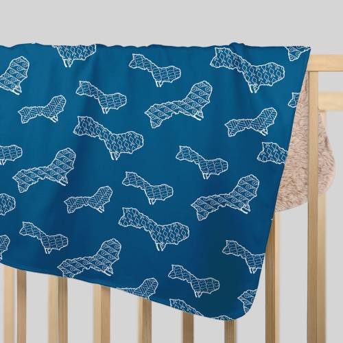 Islands Of Guam Blue Sherpa Baby Blanket