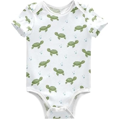 vvfelixl Baby Bodysuits Short Sleeve Cotton Baby Clothes For Boys Funny Baby Suits For Girls 0-24 Months