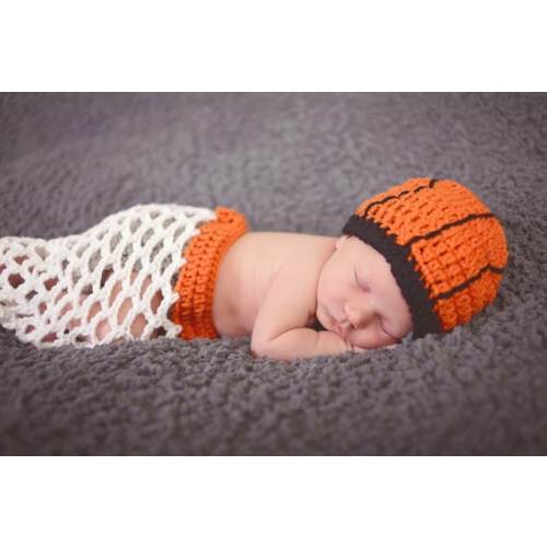 Crochet Basketball Newborn Set/basketball Cocoon/photography Prop - Etsy