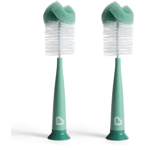 Munchkin® Sponge™ Bottle Brush, Modern Design, 2 Pack, Sage