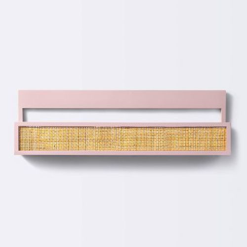 Woven Backless Book Nook Decorative Wall Shelf - Pink - Cloud Island™