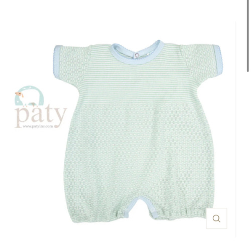 Solid Bubble Mint with Blue Trim (Infant)