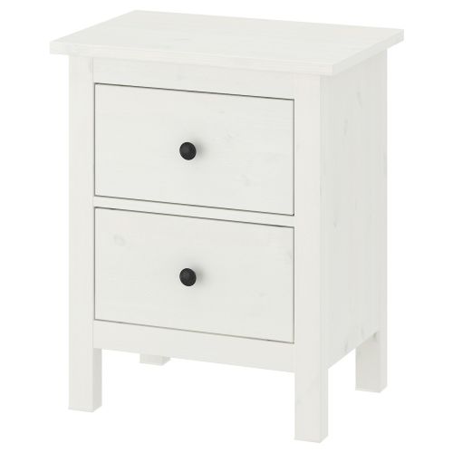 HEMNES 2-drawer chest - white stain 21 1/4x26 "