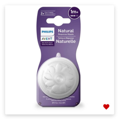 Philips Avent 2pk Natural Response Baby Bottle Nipple - Slow Flow