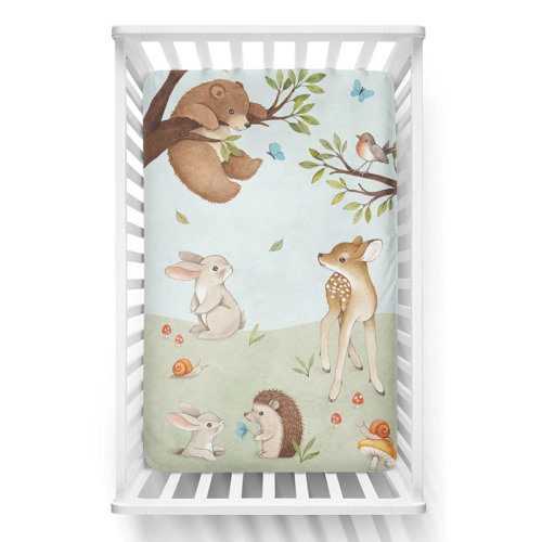 Rookie Humans Mini Crib Sheet Enchanted Forest 100% Cotton | Wayfair