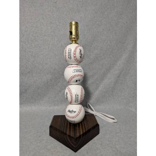 Baseball lamp. Made with real baseballs. Can be personalized. The Original and often imitated, never duplicated.