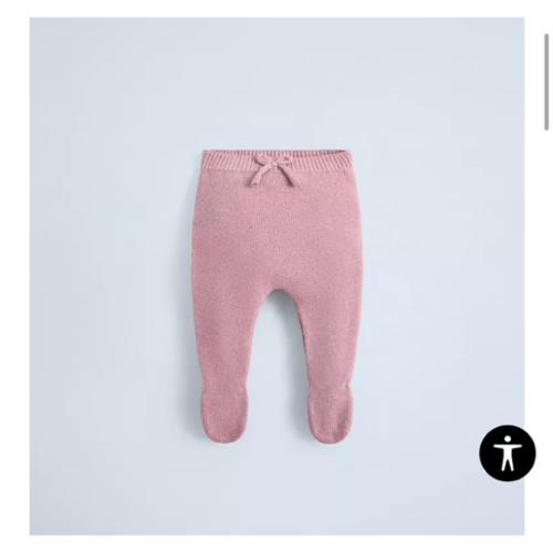 BOW FOOTED KNIT LEGGINGS - Light blue | ZARA United States