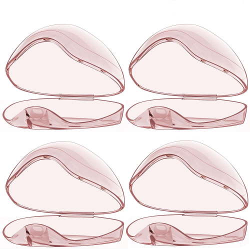 Pacifier Case,Happon 4 Pack Pacifier Holder Case,Transparent Pacifier Container Box for Travel,Essential Pacifier Accessories, Easy to Clean(Transparent)