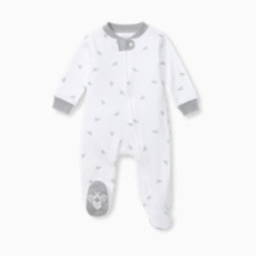 Burt's Bees Baby Organic Sleep & Play Footie Pajamas - Blue Bee, 0-3 M
