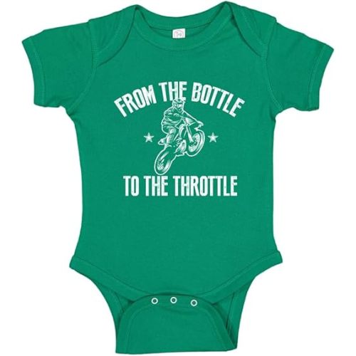 Motocross from The Bottle to The Throttle Dirt Bike Baby Bodysuit/Toddler T-Shirt for Future Rider