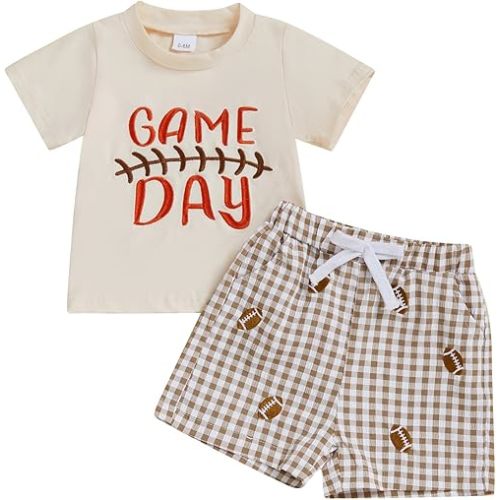 Toddler Baby Boy Basketball Outfits Game Day Short Sleeve T Shirt Elastic Waist Shorts Newborn Infant Summer Clothes