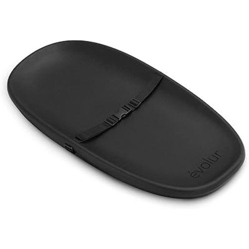 Evolur Eva Baby Changing Pad in Black, Soft, Lightweight and Portable Changing Pad, Fits All Changing Table, Waterproof Firm Padding