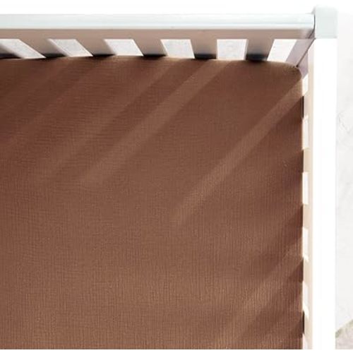 GRSSDER Soft Muslin Crib Sheet 1 Pack, 100% Cotton Crib Sheets for Boys and Girls, Fit Standard Crib Mattresses 52" x 28" Safe and Snug, Brown