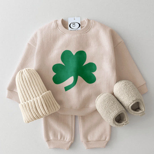 Baby 2-Piece Lucky Clover Beige Set